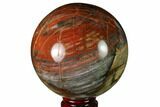 Colorful Petrified Wood Sphere - Madagascar #163367-1